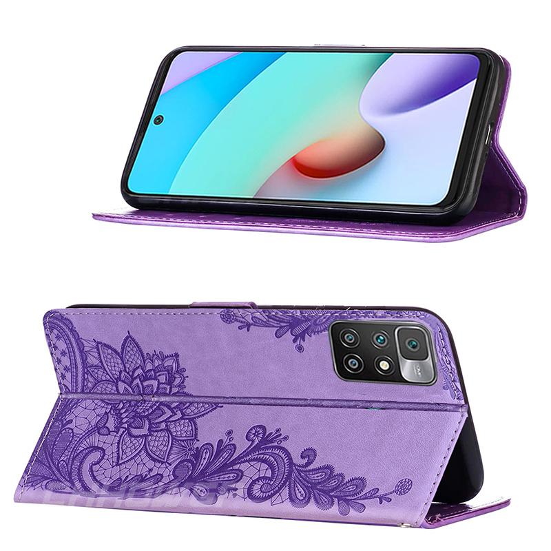 Book Lace Flower Leather Flip Case For Samsung Galaxy A04S A14 A54 A53 S21 S22 S23 Ultra Xiaomi Remdi Note 11 iPhone 14 13 12 11 Pro Max Wallet Cover