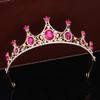 Baroque Bride Wedding Crown Tiara Wedding Dress Accessories Exquisite Alloy Rhinestone Crown Hair Accessories