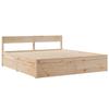 VidaXL Cadre de lit avec tiroirs 200x200 cm bois massif de pin, meuble de chambre à coucher, sommier, lit en bois, lit, lit 3282336