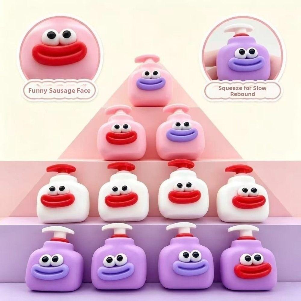 Sound Effects Crackling Bottle Pinch Sausage Mouth Handmade Ball Bottle Fidget Toy Office Desk Toy