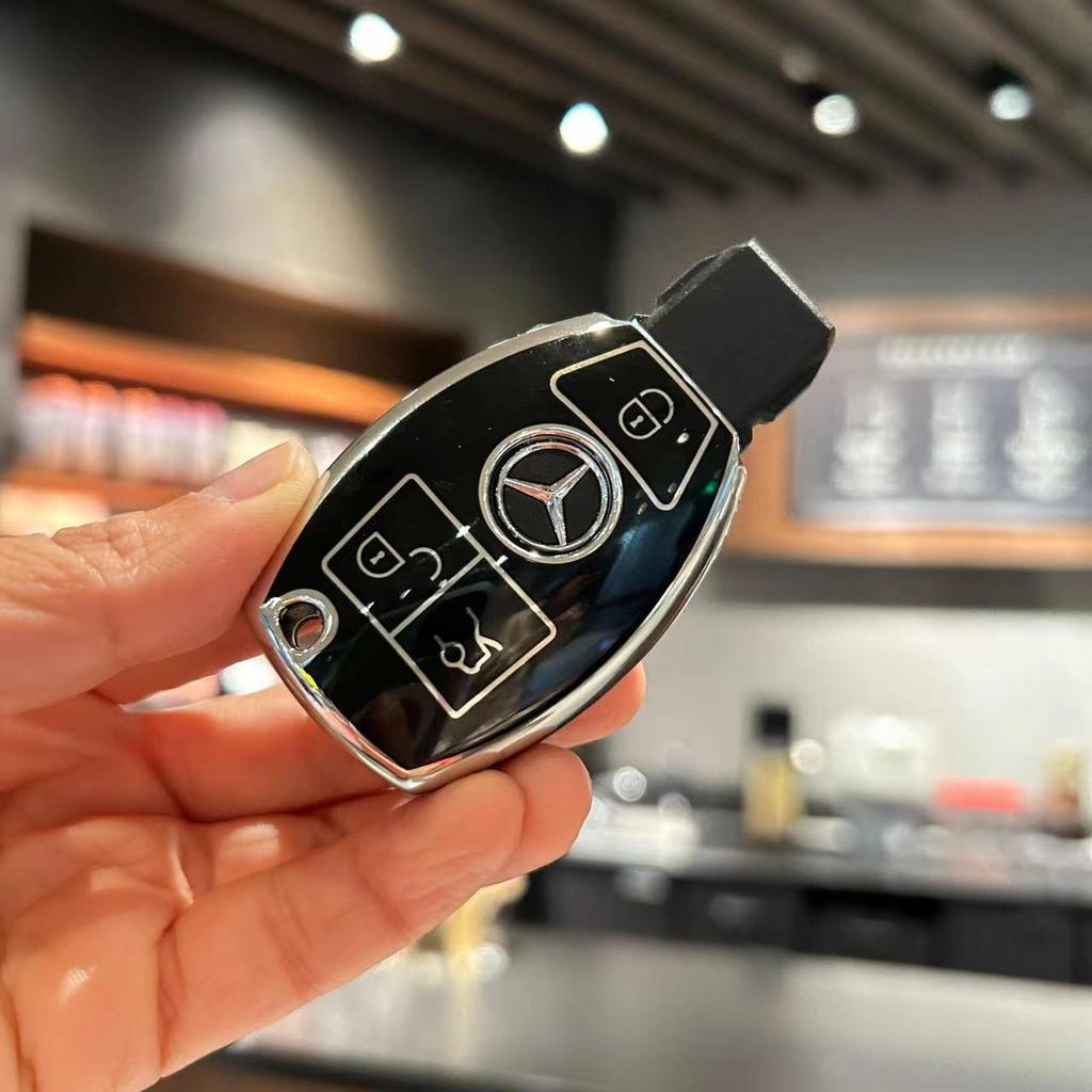 Чехол для ключа Mercedes-Benz E300L для C260L, C200L, A200L, GLE, GLC300L, GLA200, подходит для автомобильных ключей