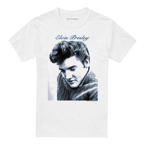 Elvis Presley Unisex Adult Script & Sweater T-Shirt
