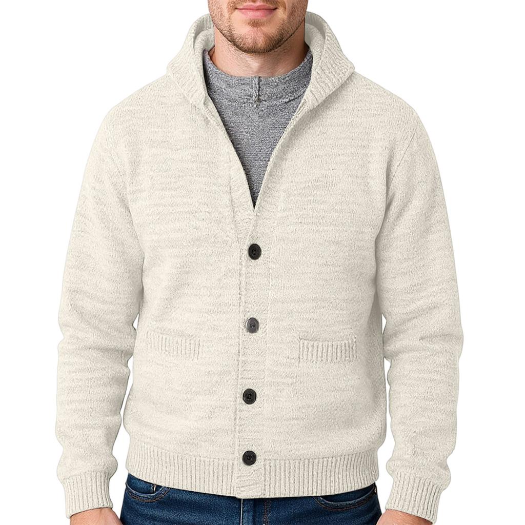 Мужской кардиган на пуговицах, винтажный модный свитер