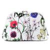 Botanical Innocence Round Pouch with Botanical and Floral Portable Nylon Makeup W1000810 (Large) Print, Pouch,