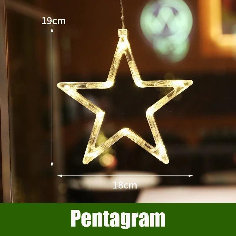 Светодиодная гирлянда Рождественские огни Декоративные огни Санта Клаус Витрина Присоски Огни Рождественская елка Цветные огни