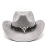 Suede Ethnic Style Top Hat Western Cowboy Hat Tibetan Performance Hat Men'S Retro Woolen Hat
