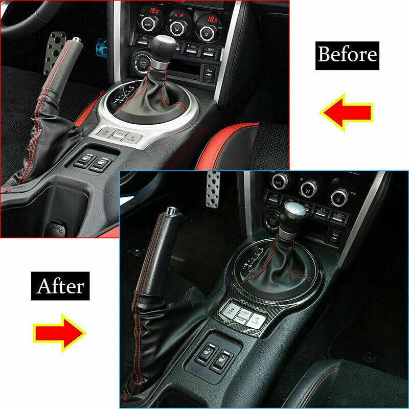 Carbon Fiber Fit For Toyota 86 Subaru BRZ 12-20 Scion FR-S Gear Shift Panel Trim