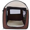 Folding Fabric Soft Pet Crate 46Lx36Wx41H Cm Brown