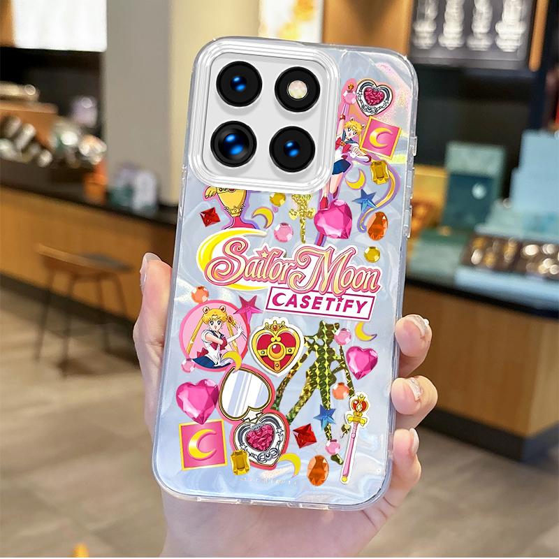 Милый мультяшный чехол 'Сейлор Мун' для Xiaomi Poco X6 X3 F6 M6 M4 Pro C61 13T 11 Lite, градиентный, ударопрочный, матовый
