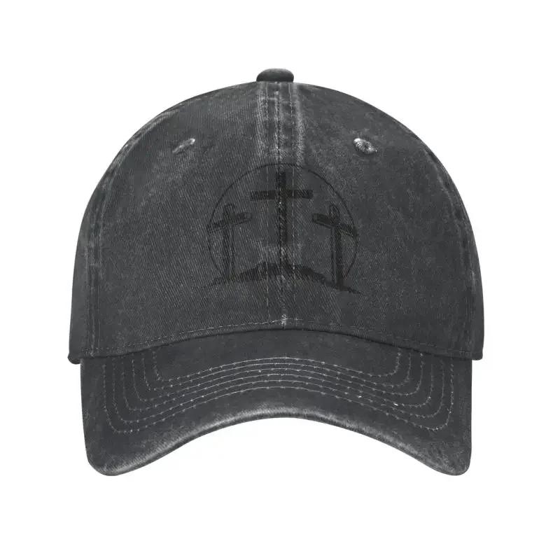 Personalized Cotton The Three Crosses Baseball Cap Women Unisex Breathable Jesus Christ Religion Dad Hat Sports