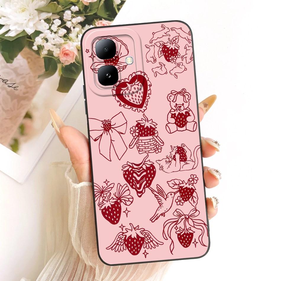 For Infinix Smart 20 2026 Cute Cat Flower Cartoon Phone Case For Infinix Smart20 X6840 X6840B Soft Silicone Covers Bumpers