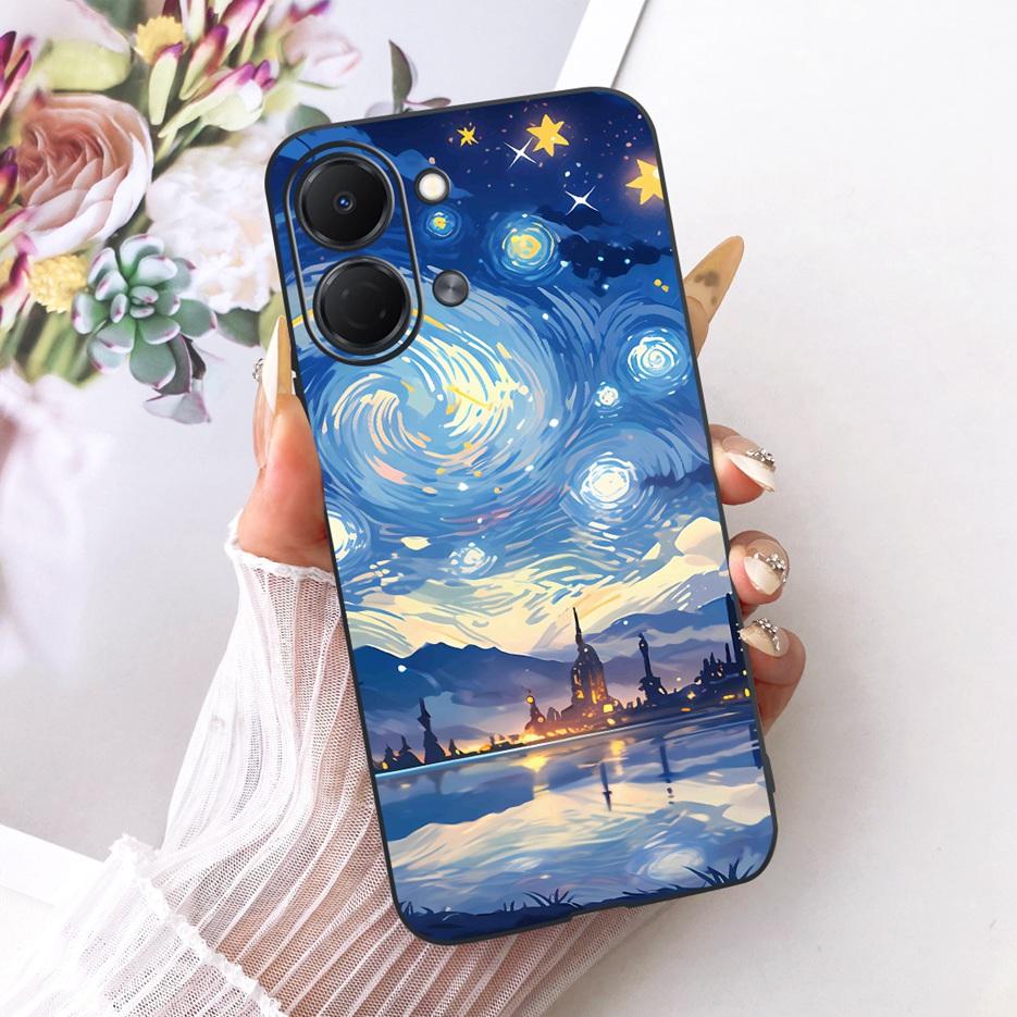 For Tecno Spark GO 3 5G Case KN3 Colorful Flowers Luxury Painted Cover Soft TPU Phone Case For Tecno Spark GO 3 SparkGo 3 Fundas