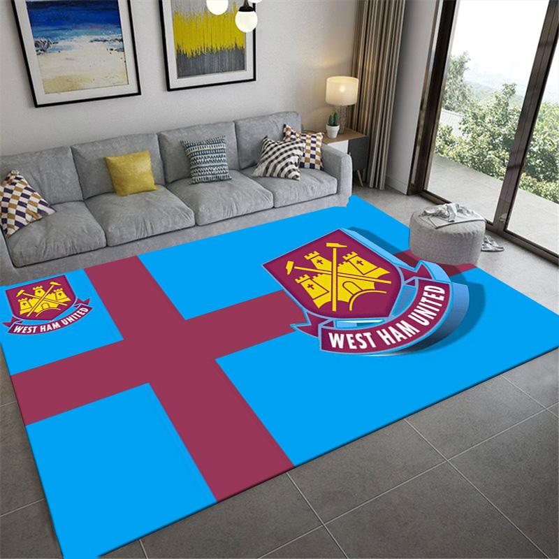 Ковер West Ham United для гостиной, спальни, дома, украшение дивана, игровой коврик для детей, нескользящий напольный коврик