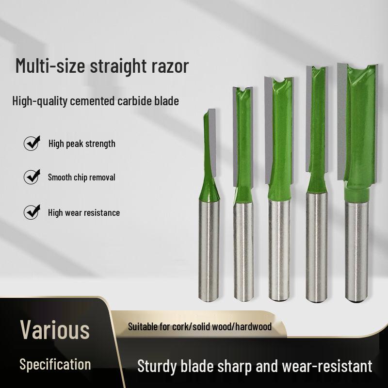 Фреза из вольфрамовой стали однолезвийная пазовая для деревообработки, острая и прочная с цилиндрическим хвостовиком