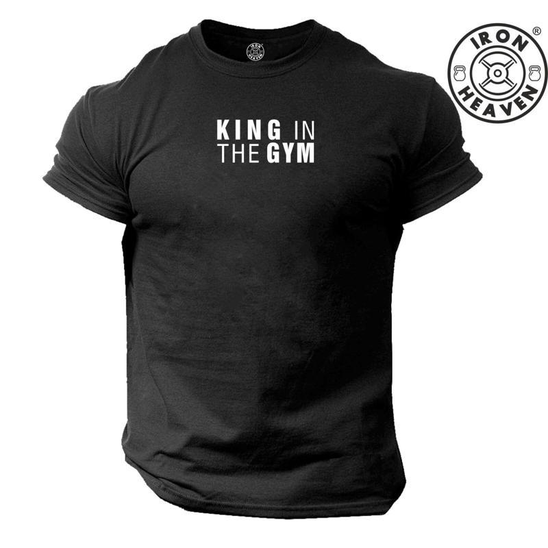 King in The Gym T Shirt Gym Clothing Bodybuilding Training Workout Exercise Top