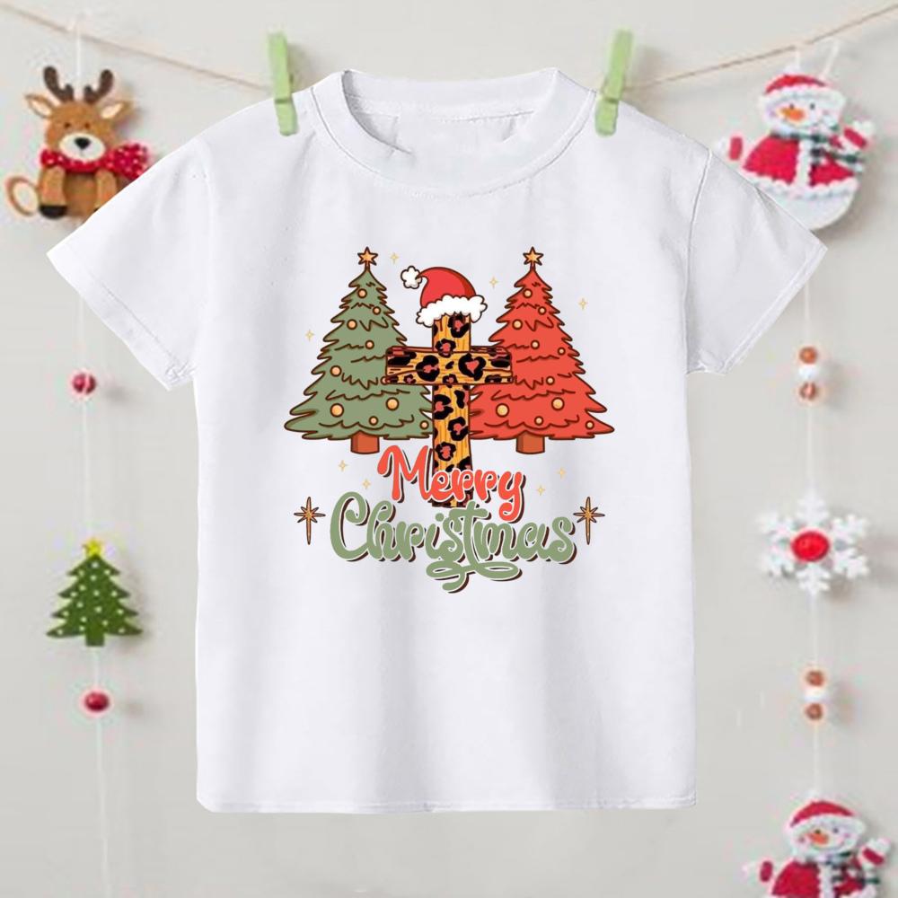 Its The Most Wonderful Time of The Year Print Kids Shirts Christmas Party Boys Girls Outfit Holiday Child Tshirt Xmas Clothes