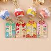 Maneki Neko With Bell Gift Mobile Decoration Key Lanyard Lucky Cat Keychain Car Keyring Amulet