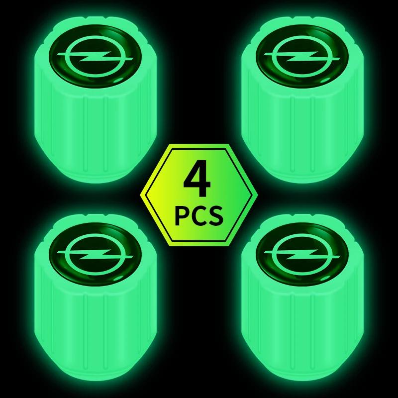 4Pcs Luminous Valve Caps Fluorescent Green Night Glowing Tire Decoration For Opel Insignia Astra Antara Meriva Zafira H G Corsa AP2