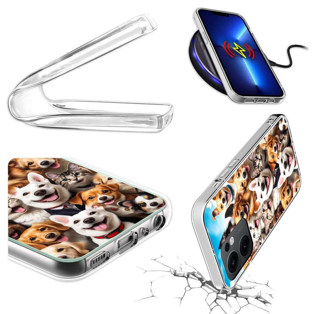 Etui Do Oppo Reno 13F 5G / 13 Fs 5G Foto Case Plecki Pieski + Szkło 9H