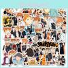 Anime Haikyuu!! 52-piece Sticker Set With Waterproof Multi-color Decals For Laptops And Bikes