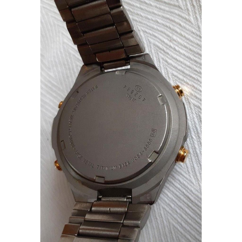 Б/у SEIKO ALBA EPSILON V084-8000 В комплекте коробка Оригинальный ремешок Epsilon Титан
