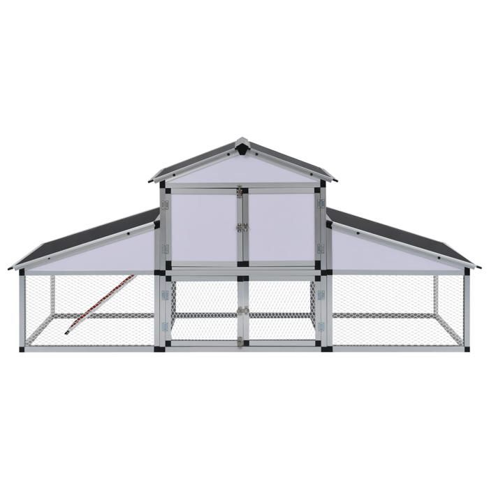 VidaXL Chicken Coop with Ramps and Nesting Box Aluminum