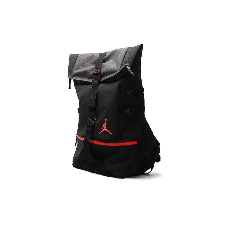 New Jordan Polyester Backpack Regular Unisex Black Red 606361-010