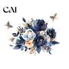 Creative Soft Decoration Gifts Watercolor Flower Wall Stickers, Removable Rose And Peony Decals, Waterproof PVC Mural, Easy Application Stickers