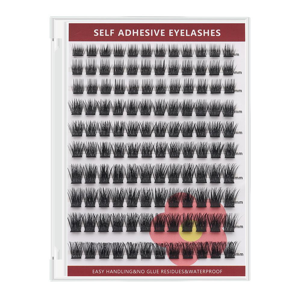Large-capacity self-adhesive false eyelash set, mixed lengths, various styles, no glue needed, long-lasting waterproof and sweatproof