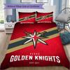 Vegas Golden Knights Print Pattern Bedding,Quilt Set Quilt Cover Pillowcase Home Birthday Gift (1*duvet Cover+2*pillowcase,without core)ZSJT0917387