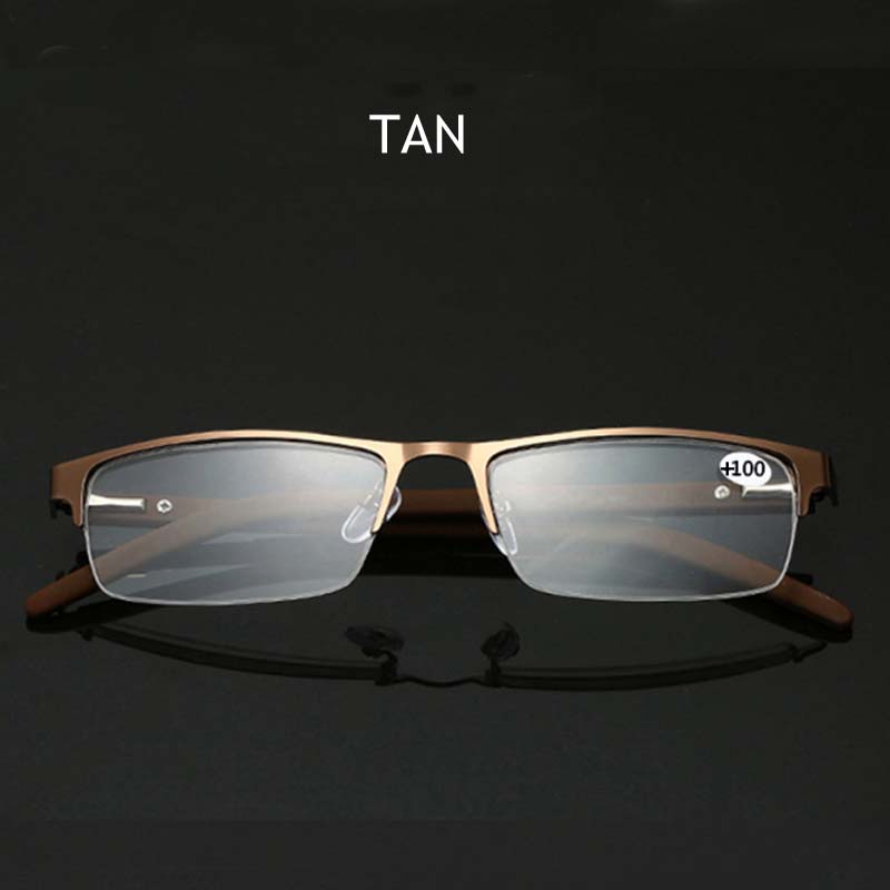 Трендовые очки для чтения из титанового сплава TR90, деловые очки для дальнего видения для мужчин