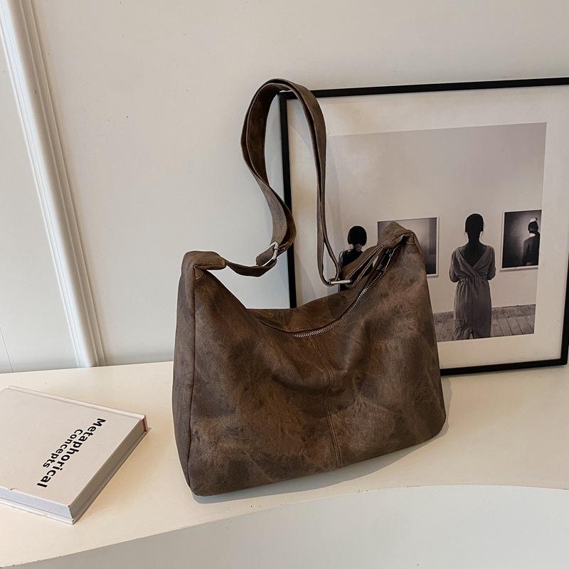 Сумка большой вместимости женская осень-зима 2025 новая модная нишевая дизайнерская на плечо сумка-мессенджер ретро женская сумка-тоут