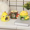 Новый Four Seasons Universal Forest Tree Stump Mushroom Hamster Nest Creative Hamster Ceramic Nest Cool Sleeping Nest for Pets