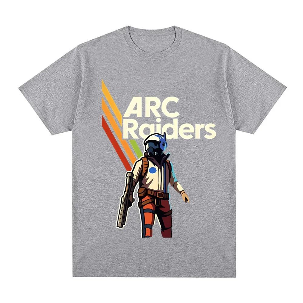Arc Raiders Ретро Научно-фантастическая Иллюстрация Футболка Игра-стрелялка Графика Повседневная Хлопок Оверсайз Удобная Высококачественная Одежда