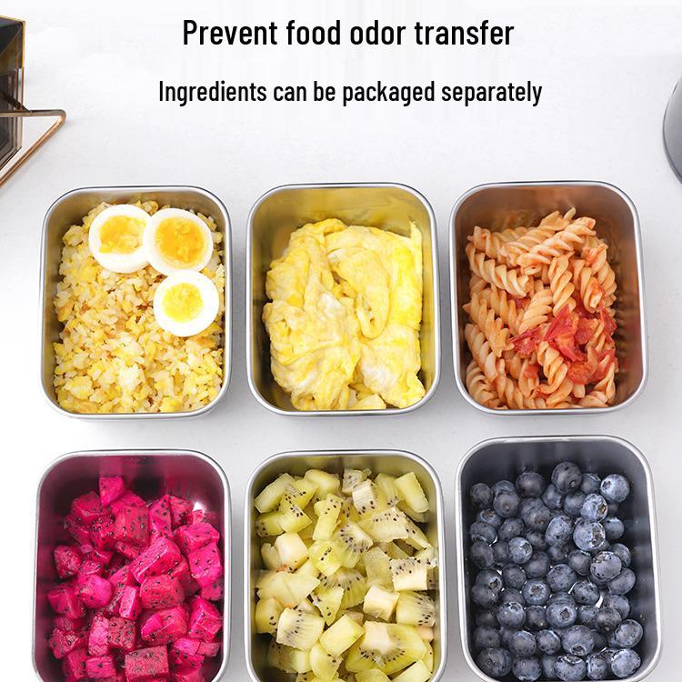 Контейнер для хранения продуктов из нержавеющей стали пищевого класса с крышкой для сохранения свежести и пикника