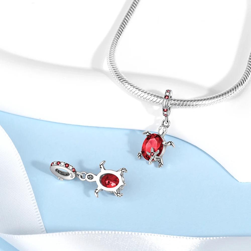 Copper Crabs Ocean Series Blue Turtle Starfish Shell Fit Original Bracelet Charms For Women Diy Fine Jewelry Gifts