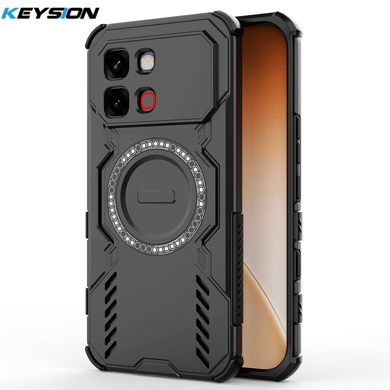 KEYSION Полый чехол с теплоотводом для Infinix Note Edge 5G Силикон+ПК Магнитное охлаждение Ударопрочный чехол для телефона для Note Edge