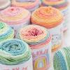 Knitting Yarn Gradient Cake Yarn Soft Yarn Gradient Crochet Yarn Cotton Yarn Fairyland Rainbow Yarn Knitting Accessories