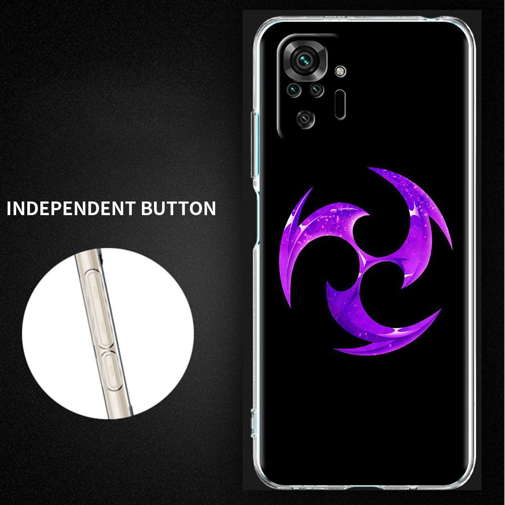 Прозрачный чехол для Xiaomi Redmi Note 11 Pro 10 9 9S 8 8T 7 9A 9C 9T 10 10C K40 Прозрачный мягкий чехол для телефона Genshin Impact