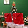 6pcs Christmas Decorations Non Woven Christmas Chair Covers Red Covers Christmas Table Decorations