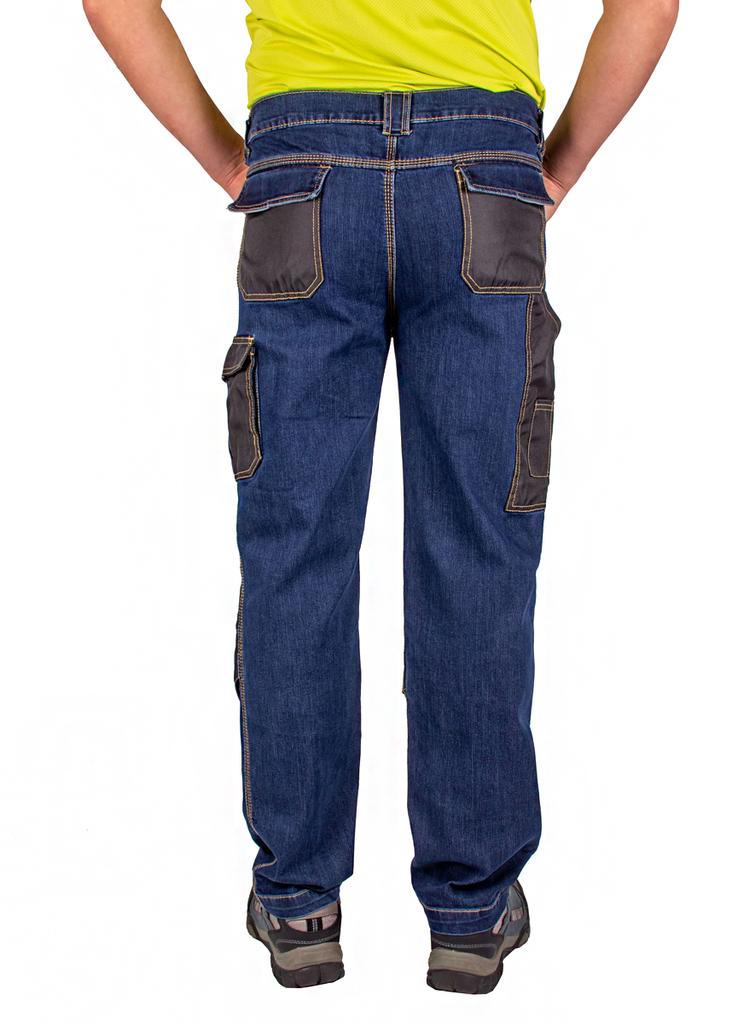 Spodnie Robocze Męskie Bhp Jeans Bojówki Kieszenie Na Nakolanniki Firi Xxl