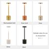 Rechargeable LED Desk Lamp Metal Dimmable Touch Table Lamp 3 Color Temperatures Bedside Creative Ambient Light Bar Hotel Decor