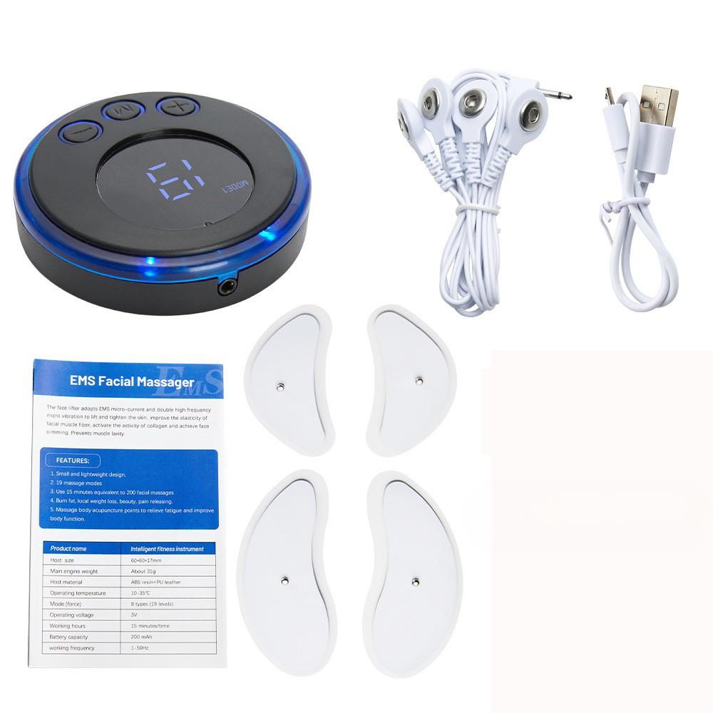 Трансграничное устройство для массажа лица EMS, низкочастотное микротоковое косметическое устройство, V-образный серповидный подтягивающий стимулятор мышц лица