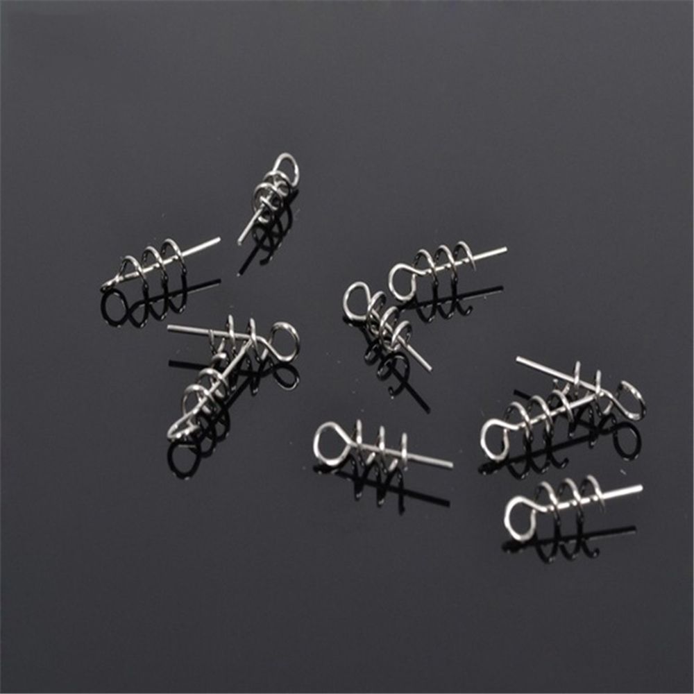 Fishing Tools For Soft Lure Pins Fixed Needle Soft Bait Centering Spring Twist Fishing Hook