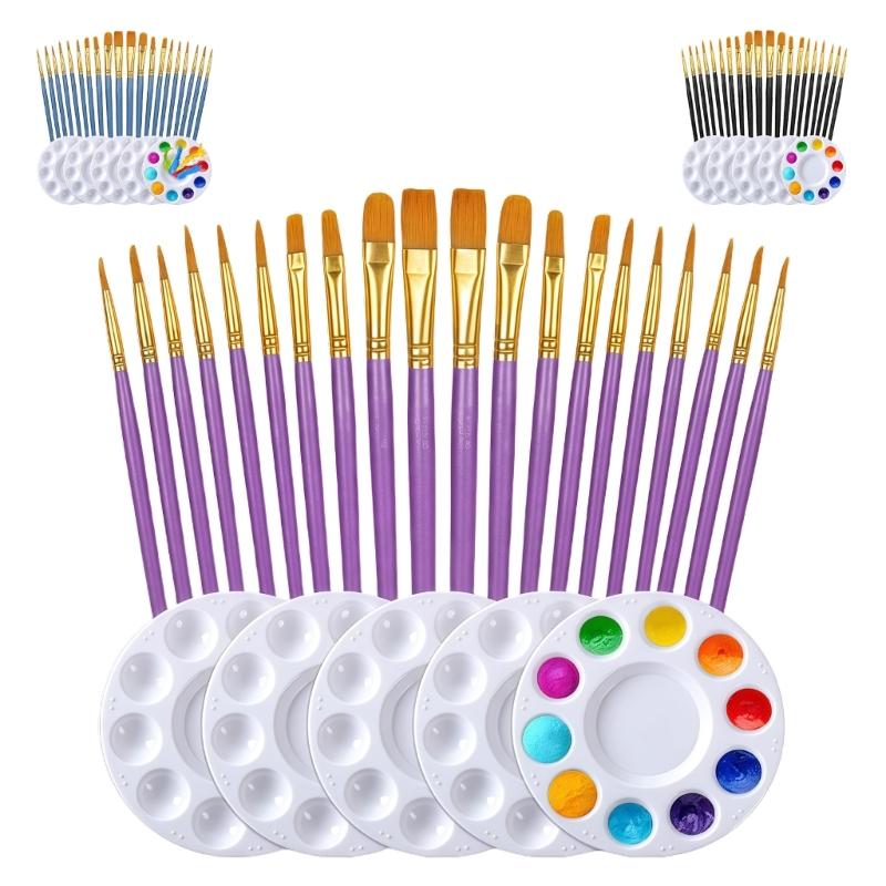 1 Set Watercolor Paint Brushes Set Nylon Hair Painting Brush Art Tool Drawing and Art Supplies For Creative Projects