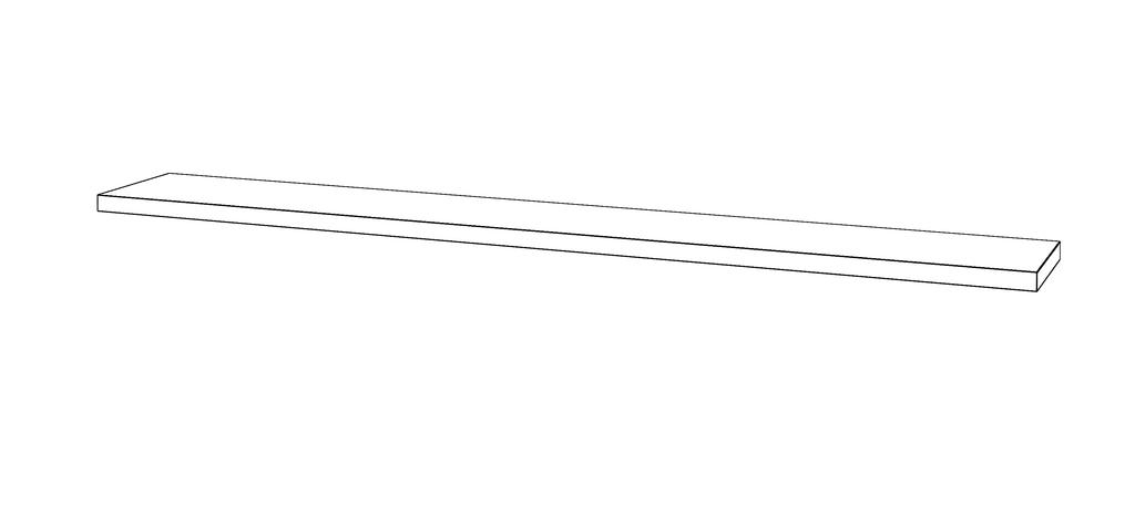 White Hanging Shelf, Wall Shelf, Bookshelf, Loft 100 Cm