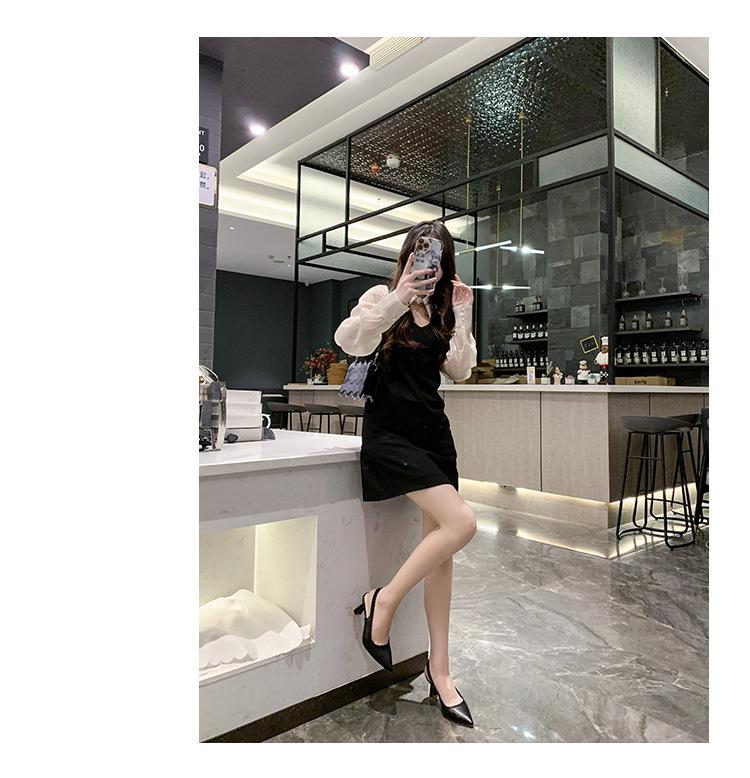 Весна/Лето 2022 Женские туфли на шпильке с острым носком, закрытым носком и открытой пяткой