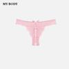 Женские сексуальные кружевные стринги MyBody с низкой посадкой и открытой ластовицей