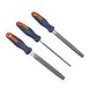 KKLM Metal Hand File Large Steel Steel Metal Large and Durable Hand Tools for and Woodworking 3-Piece Set, Files, High-Carbon Files, Flat, Round,