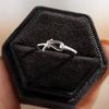 Huitan Dainty Knot Design Rings for Women Gorgeous Elegant Temperament Accessories Trendy Delicate Novel Daily Party Zircon